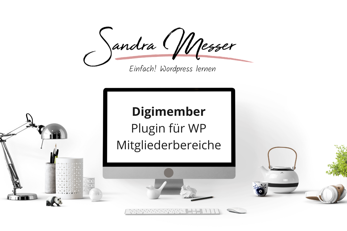 Monitor mit Schriftzug: Digimember - Plugin für WP Mitgliederbereiche